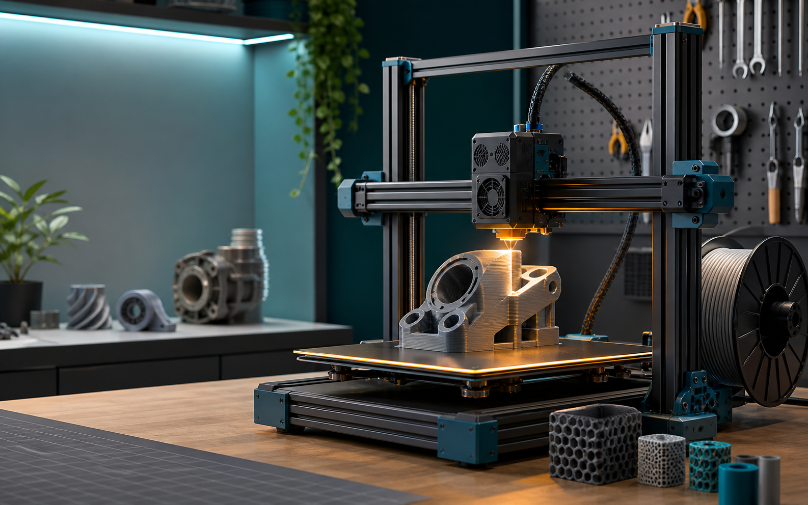 Imprimante 3D S2MI imprimant une pièce technique